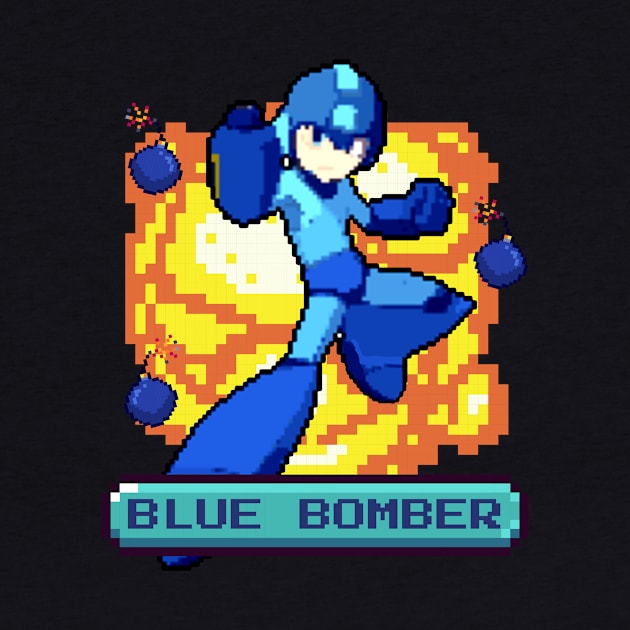 Blue Bomber Pixel by Thermul Bidean